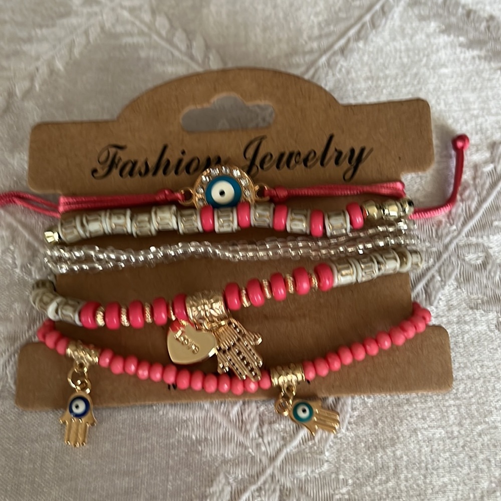 New Stackable pink bracelets. (6) - Picture 2 of 2